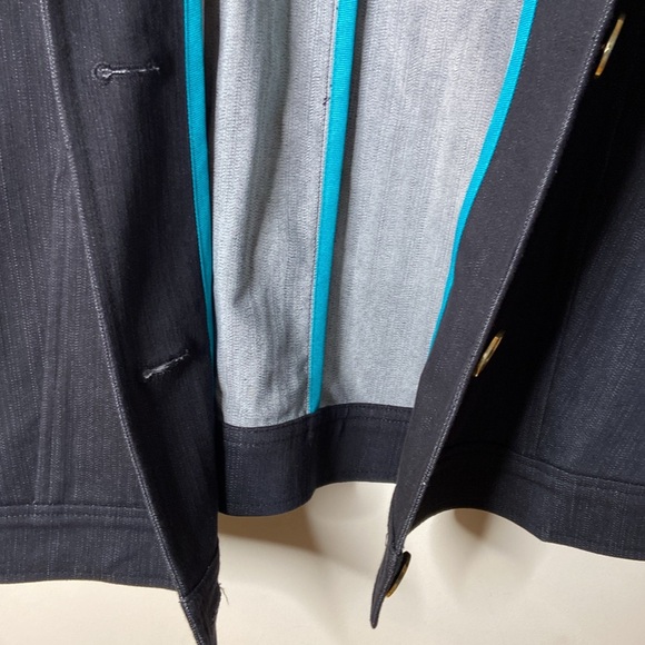 TANJAY Button Front 3/4 Sleeve Denim Jacket - Picture 11 of 13